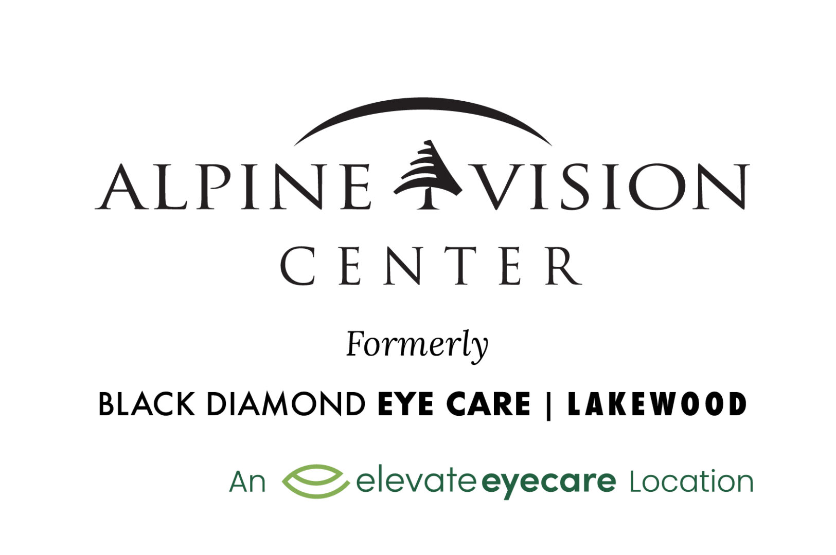 Alpine Vision Center logo formerly Black Diamond Eye Care Lakewood